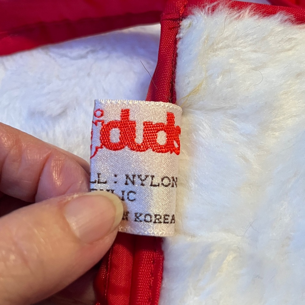 Red Quilted Dog Jacket Parka with attached hood Sz 16 - Picture 13 of 13